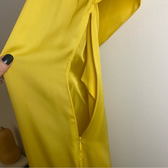 How To Lose a Guy in Ten Days DRESS!! Boss Hugo Boss Yellow Silk Gown. Size 6. - Picture 6 of 15